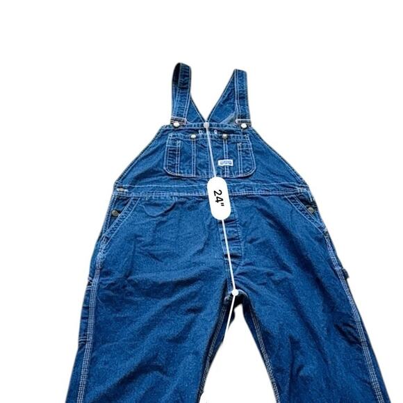 VINTAGE Big Smith Blue Denim Bib Overall Jeans carpenter style Size 42 x 30 - Picture 10 of 10